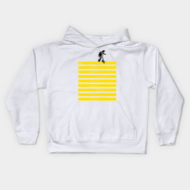 Slide On Stripes Final Kids Hoodie by astronaut